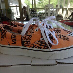 Van's Era Logo mix shoes, men's 5.5/ women's 7 classic low top, Tangerine /black